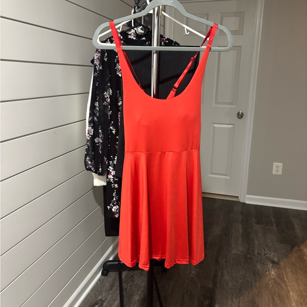 Vibrant Red Sleeveless Dress